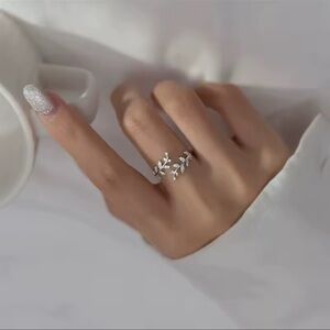 Elegant 925 Sterling Silver Leaf Ring. 🌿 Wedding Ring